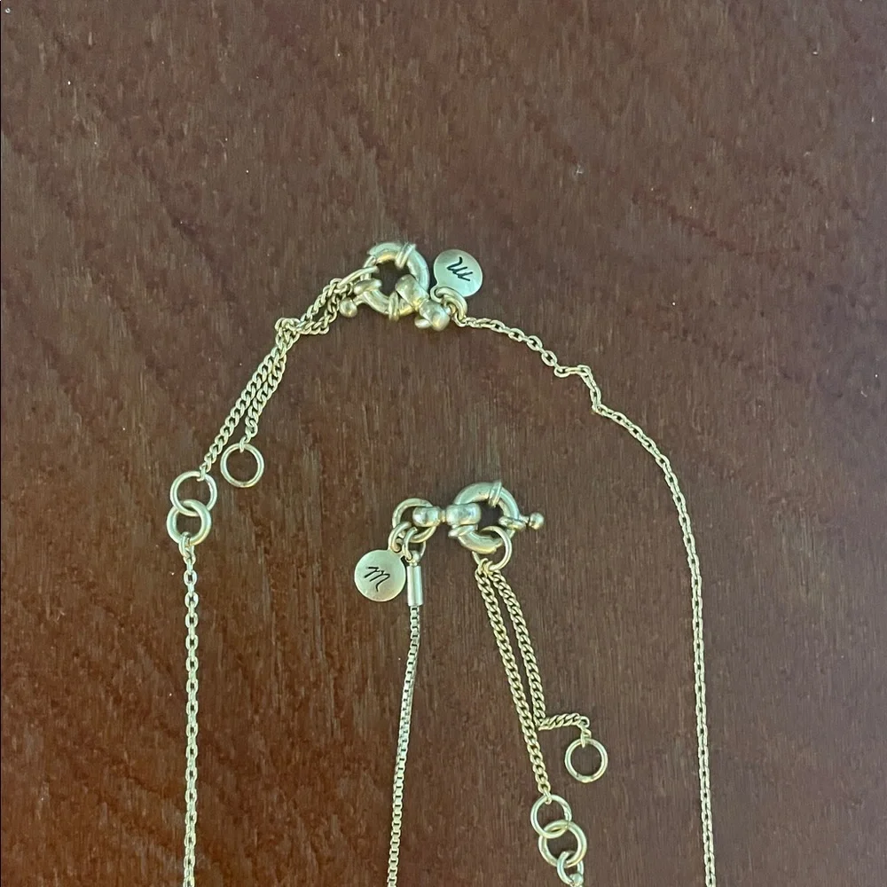 Madewell Gold Layered Disc Necklace Set - Picture 2 of 4